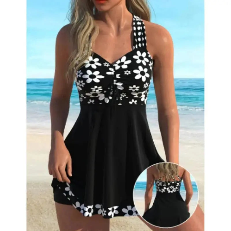🏖️👙【Cumpără 1, primești 1】🌴【S-6XL】Costum de baie elegant, mărime mare, cu imprimeu