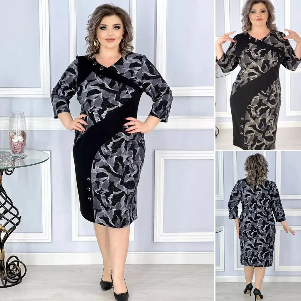 🔥【Cumpără 1 Primește 1 Gratis】【🏆️Vânzare fierbinte】🌷 [S-5XL] 2025 Noua rochie eleganta imprimata