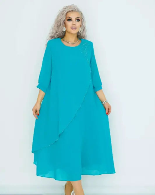 👗【Cumpără 1, primești 1 gratuit】❤️【S-5XL】Rochie nouă din șifon de înaltă calitate 2025