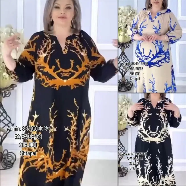 🔥【🏆️Vânzare fierbinte】🌷 [S-5XL] 2025 Noua rochie eleganta imprimata