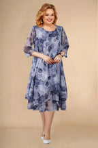 🌺【Cumpără 1 primești 1 gratis】【L-5XL】2025 noua rochie florala din sifon de vara