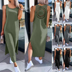 ❣️【De vânzare】😍Rochie de vară cu fante laterale, fără mâneci, din dantelă