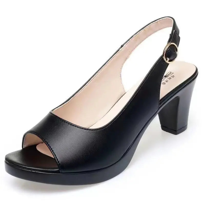 💞【45% OFF】【35-40】【Cumpara 1 obtine 1 gratuit】Sandale cu toc înalt casual, elegante, gura de pește