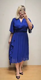【S-5XL】Rochie de vară din șifon, cu talie marcată