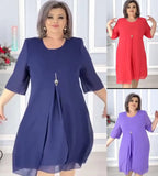 👗💥【Cumpără unul, primești unul gratuit】【Mărimi - 5XL】Rochie simplă, multicoloră, din bumbac pur 2026