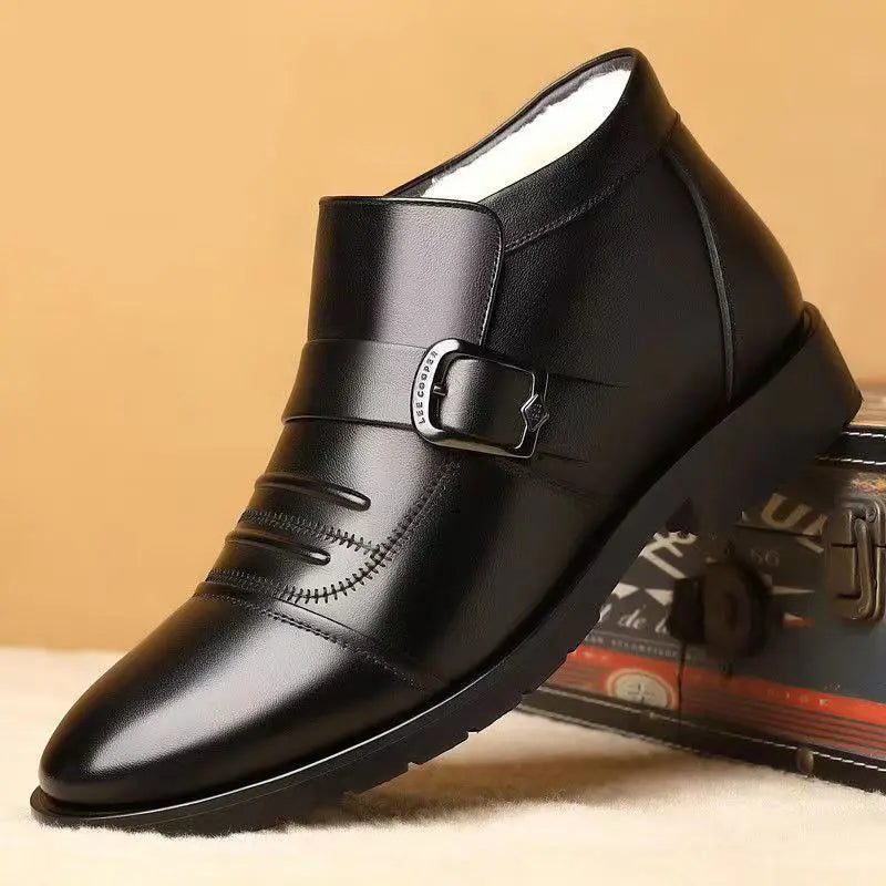 【30% REDUCERE】【39-44】 Cizme de iarnă pentru bărbați din piele cu talpă groasă și caldă