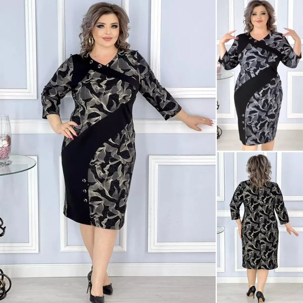 🔥【Cumpără 1 Primește 1 Gratis】【🏆️Vânzare fierbinte】🌷 [S-5XL] 2025 Noua rochie eleganta imprimata