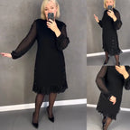 【🔥Cumpărați 1 și primiți 1 gratuit】💖💖【S-5XL】🍁🍂Stil nou de toamnă și iarnă elegant de înaltă calitate, rochie
