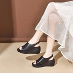 🔥👡【35-40】 Sandale din piele naturală pentru femei la modă 2026, cu talpă moale și talpă groasă
