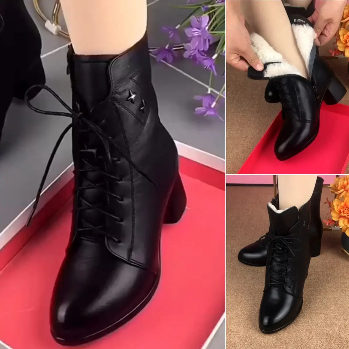 【35-41】2024 noi cizme din piele cașmir de toamnă și iarnă