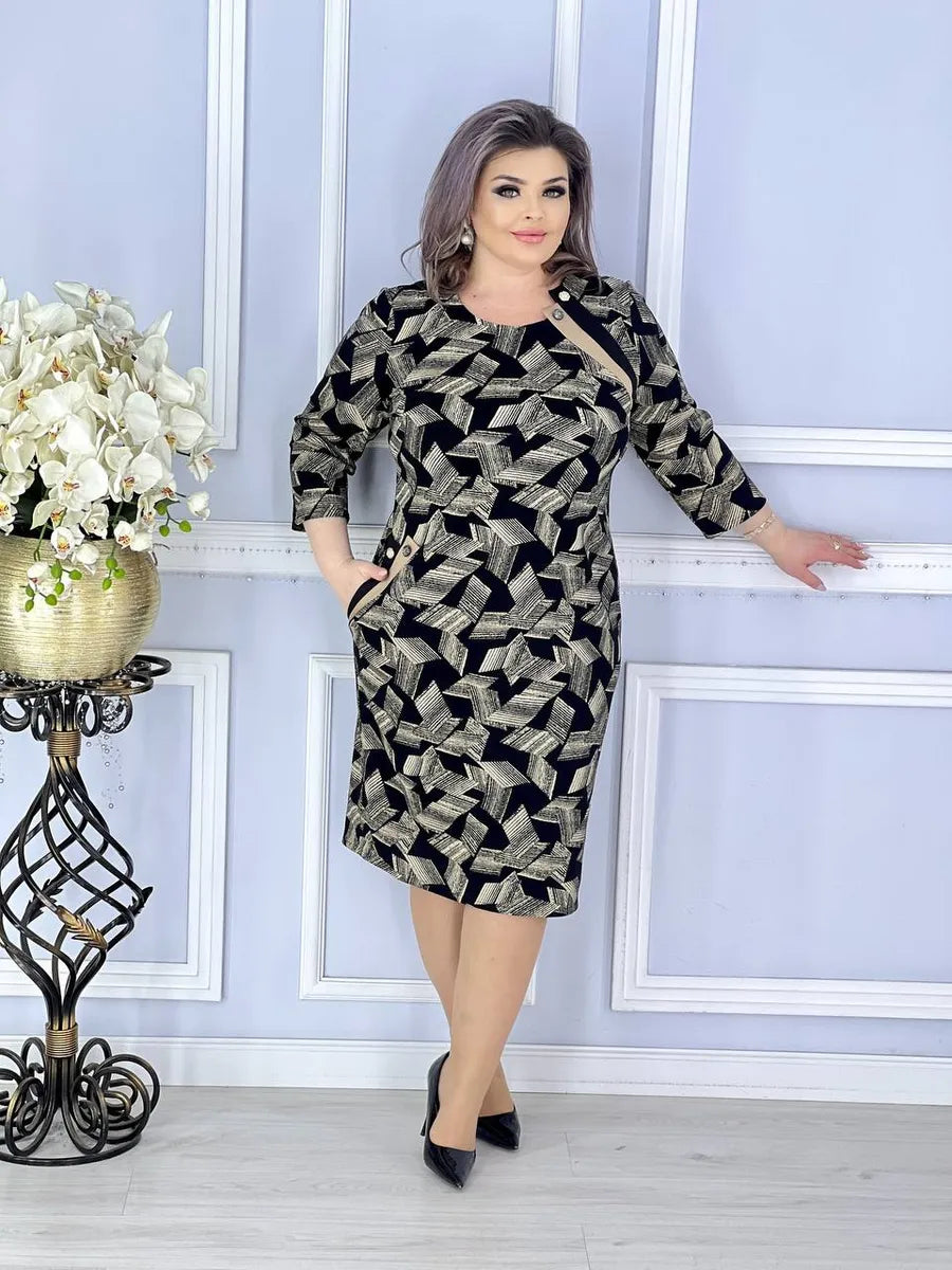 【🥇Cel mai bine vândut】💥👗【S-5XL】2025 Nouă rochie de primăvară imprimată