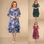 🌺【Cumpără 1 primești 1 gratis】【L-5XL】2025 noua rochie florala din sifon de vara
