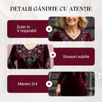 💞Set top și pantaloni din catifea cu strasuri pentru femei