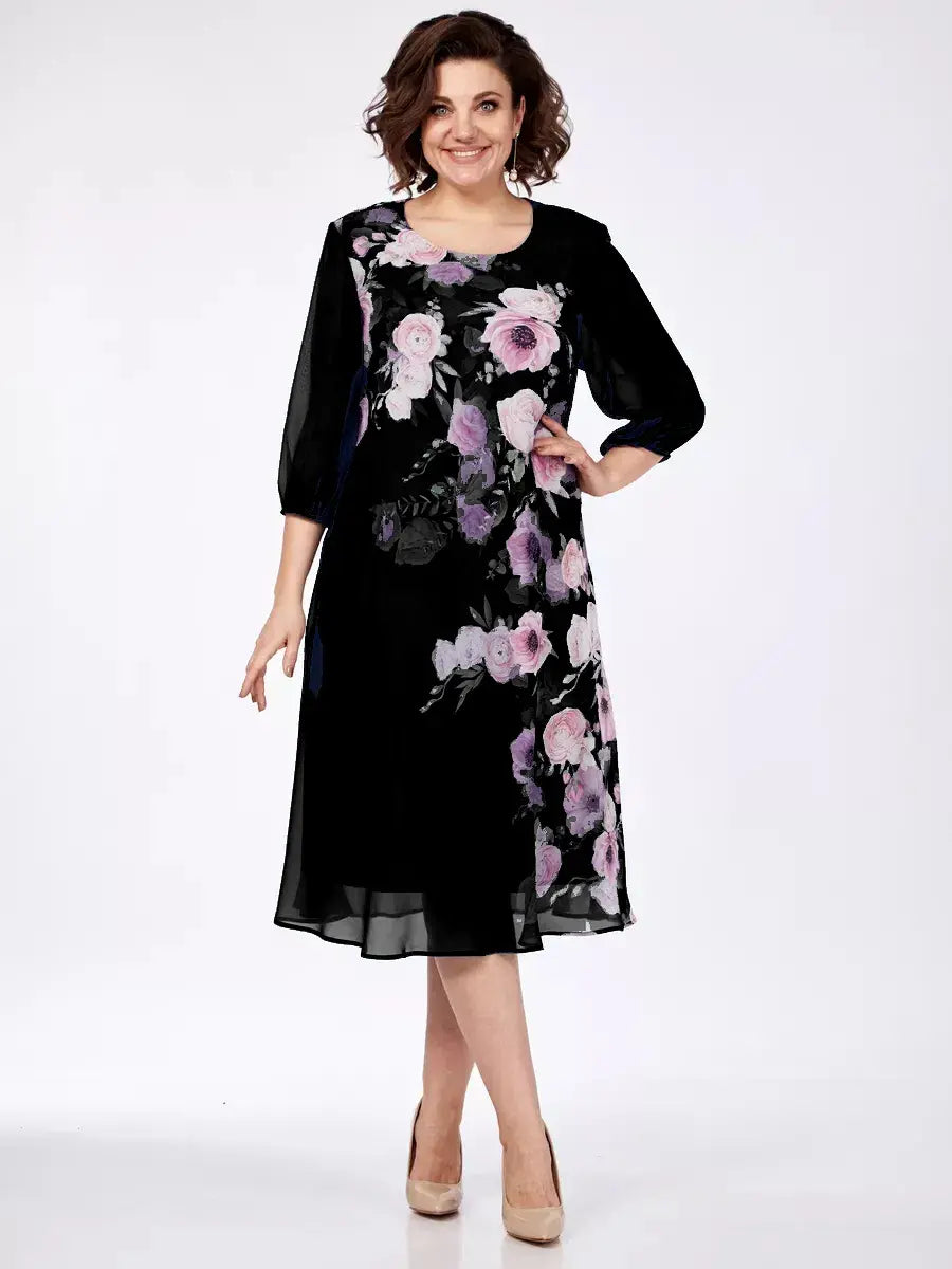 🌸Reducere flash--45%OFF💥💕【S-5XL】 Rochie elegantă cu imprimare florală de primăvară 🌷💃