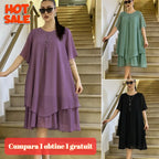 🔥【Cumpărați 1 obțineți 1 gratuit】💜【S-5XL】👗 Rochie lunga din sifon eleganta, design de inalta calitate