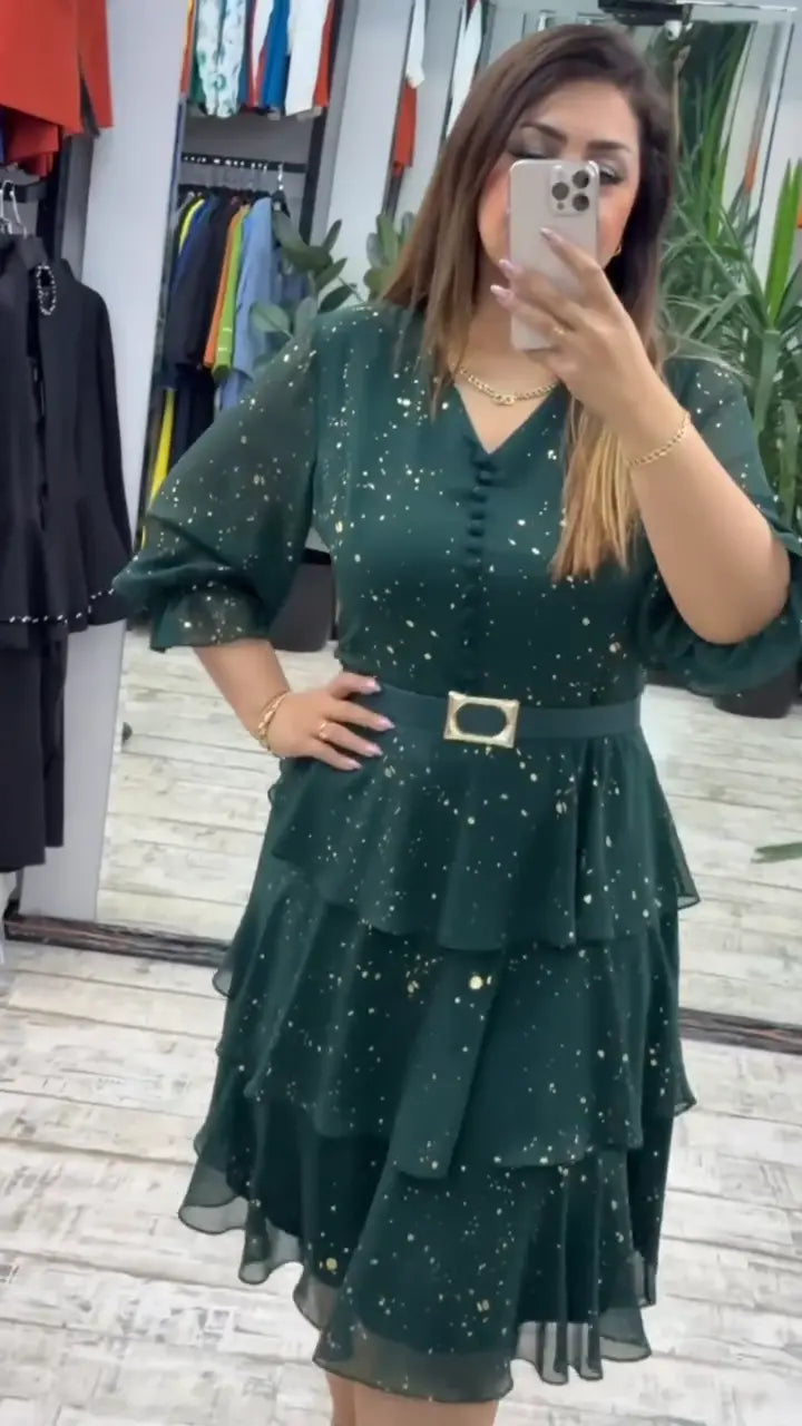 【🥇HOT SALE】【Cumpărați 1 obțineți 1】(S-5XL) 💋 Rochie de șifon de înaltă calitate