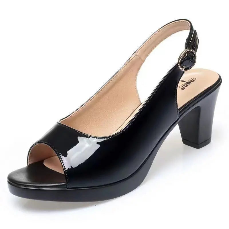 💞【45% OFF】【35-40】【Cumpara 1 obtine 1 gratuit】Sandale cu toc înalt casual, elegante, gura de pește