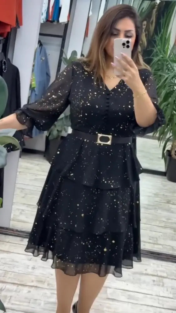 【🥇HOT SALE】【Cumpărați 1 obțineți 1】(S-5XL) 💋 Rochie de șifon de înaltă calitate