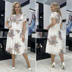 【S-5XL】👗 Rochie nouă la modă, din șifon, din două piese