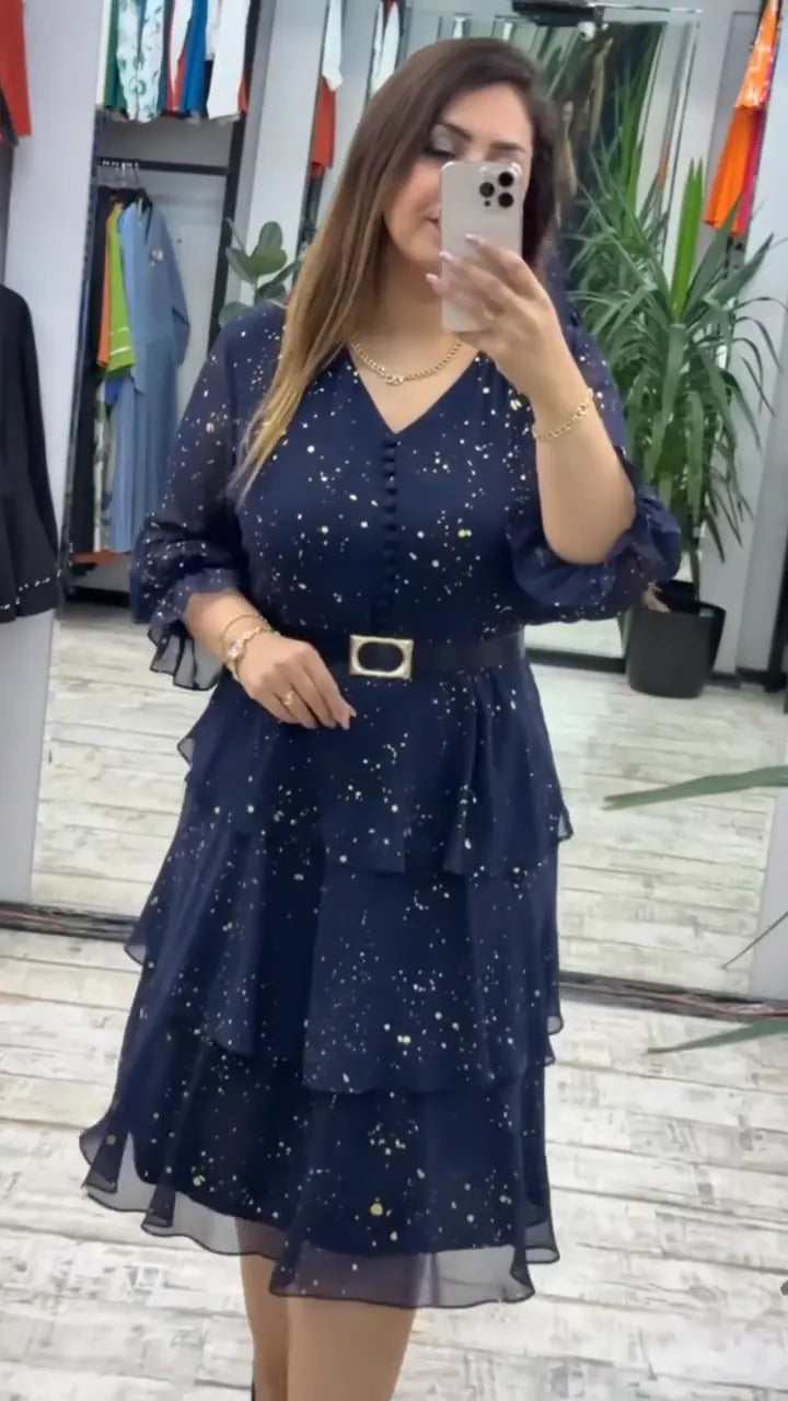 【🥇HOT SALE】【Cumpărați 1 obțineți 1】(S-5XL) 💋 Rochie de șifon de înaltă calitate