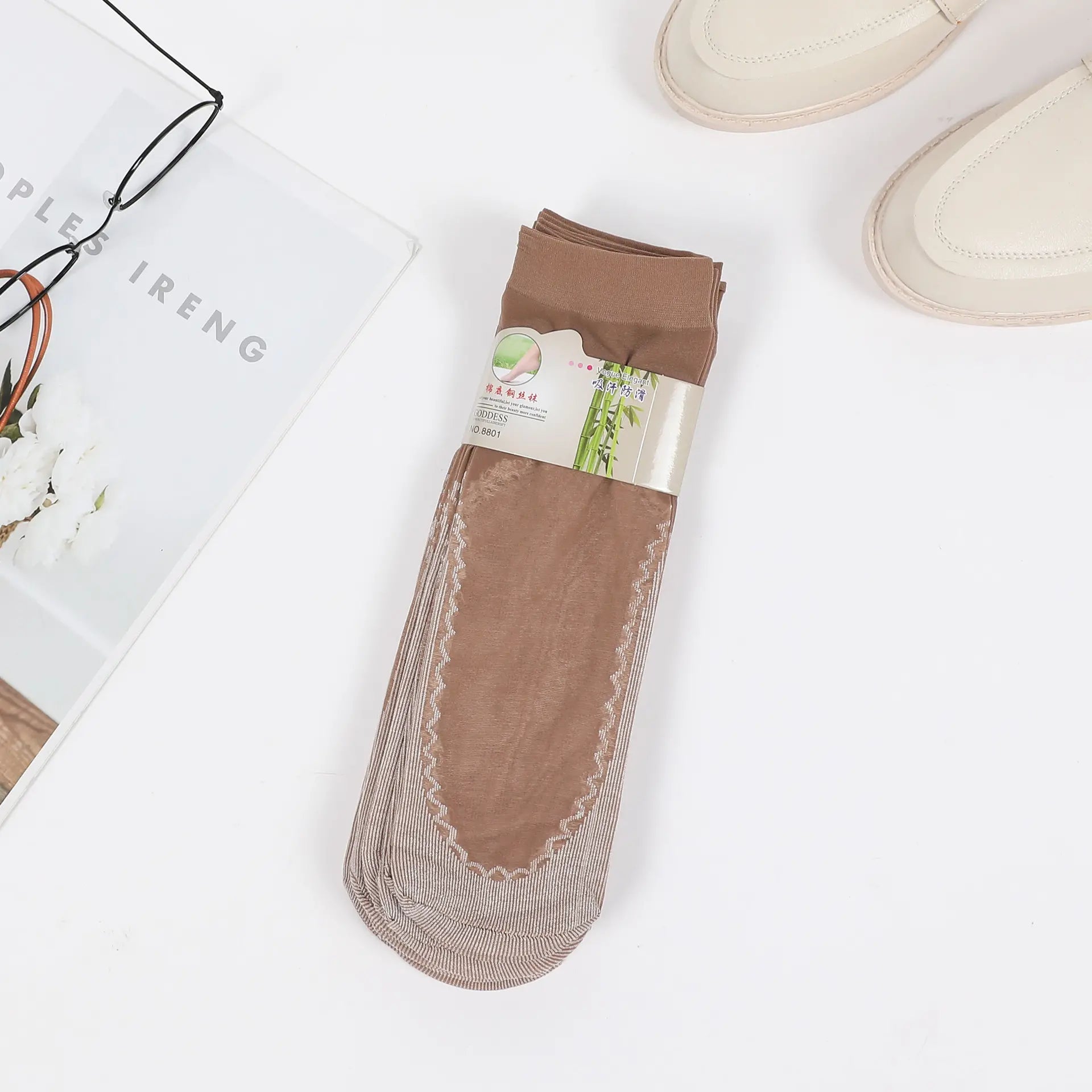🔥【30% OFF】【20 perechi】💖Ciorapi scurți de bumbac pentru femei