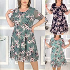 【Cumpărați 1 obțineți 1】【S-5XL】Rochie florală de damă cu talie