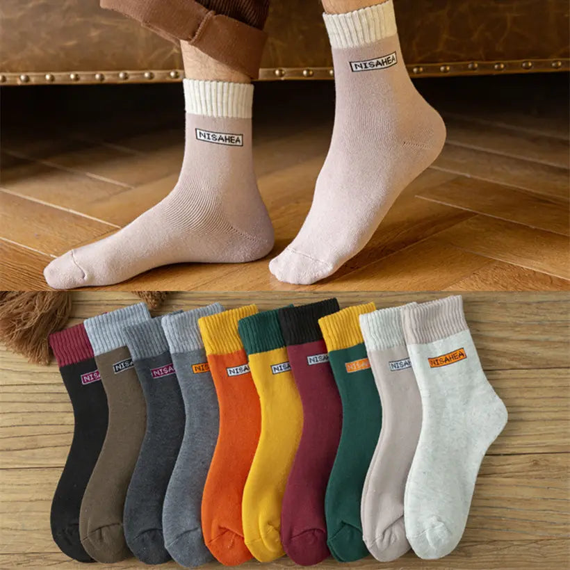 🧦【10/20 perechi】Șosete de catifea îngroșate de toamnă și iarnă la jumătatea gambei, calde și anti-miros