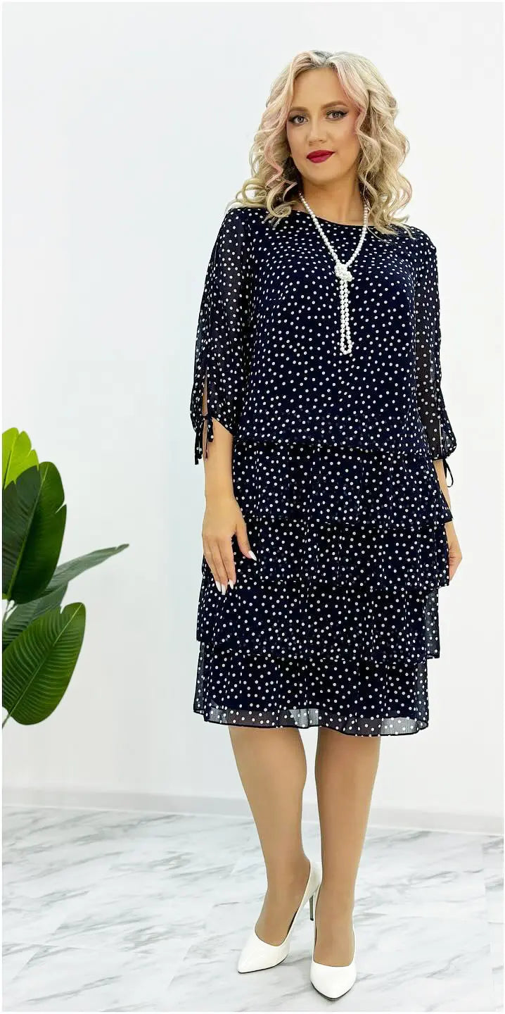 🥰【Cumpara 1 obtine 1 gratuit】[S-5XL] Rochie nouă elegantă cu buline cu croială largă