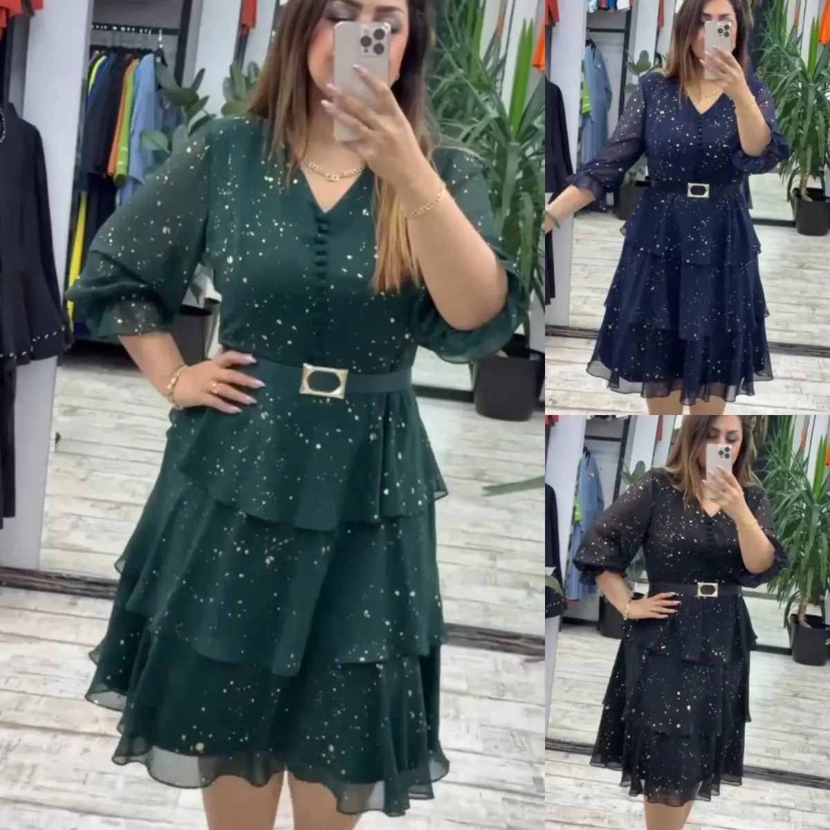 【🥇HOT SALE】【Cumpărați 1 obțineți 1】(S-5XL) 💋 Rochie de șifon de înaltă calitate