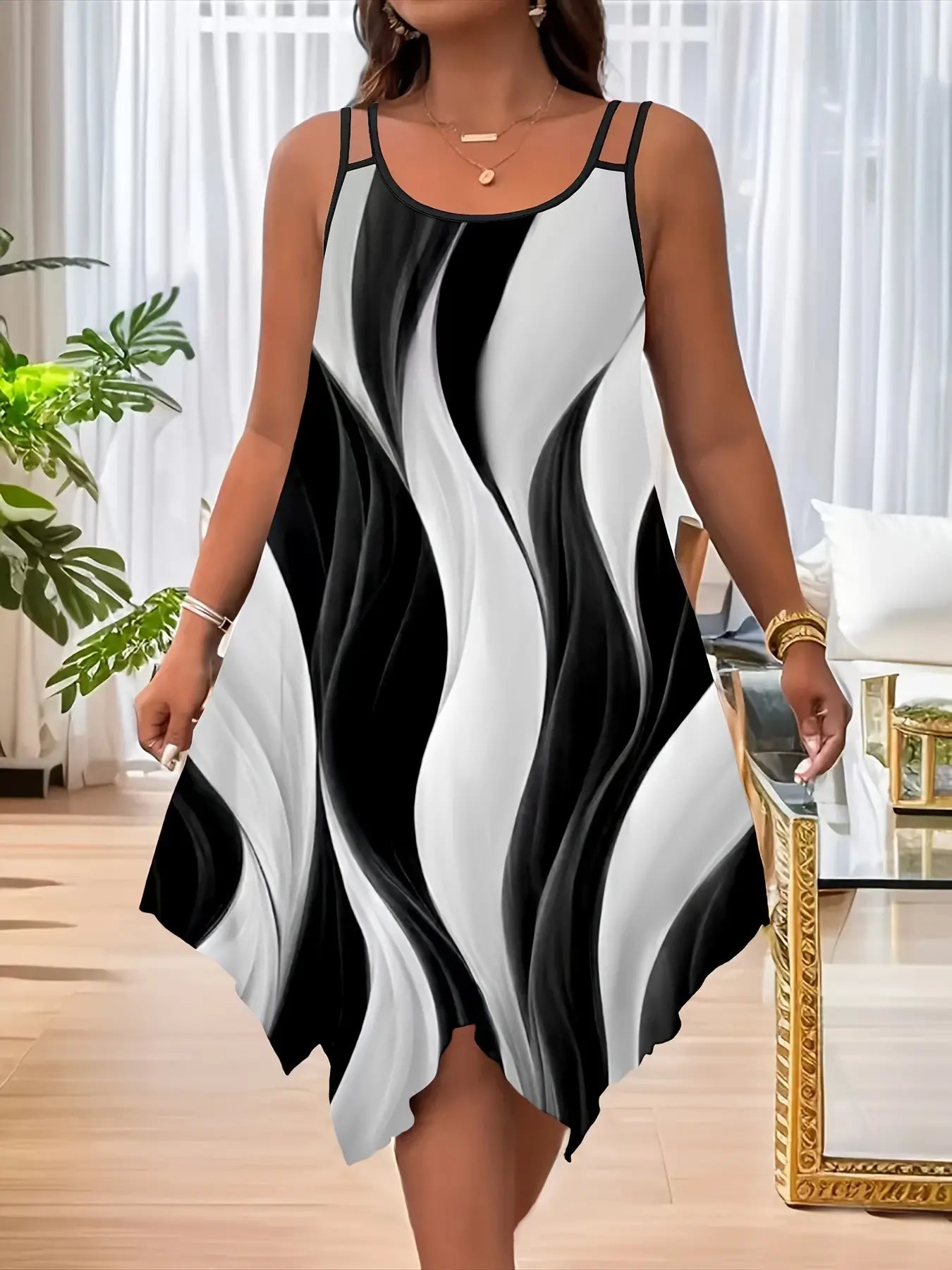 【Cumpărați 1 obțineți 1 gratuit】[XL~8XL]✨Rochie de vară cu tiv asimetric, mărime mare