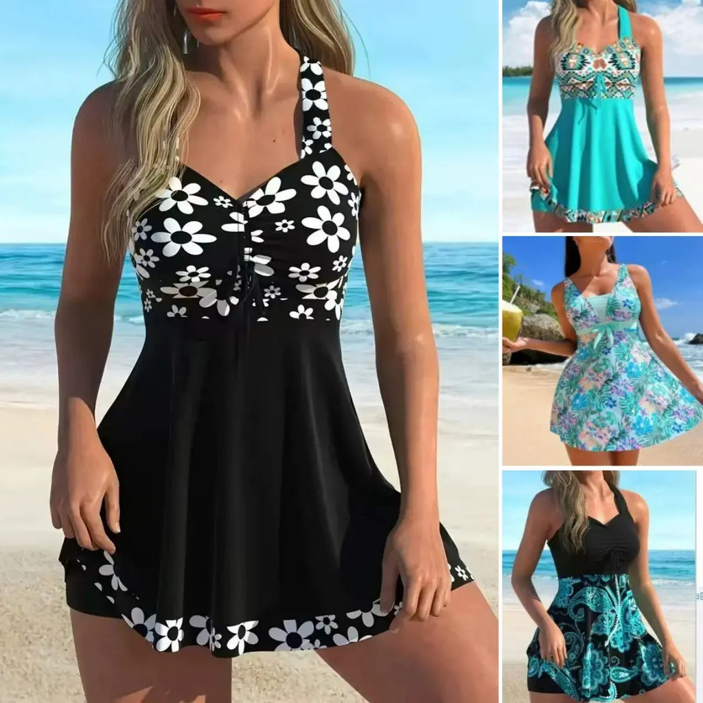 🏖️👙【Cumpără 1, primești 1】🌴【S-6XL】Costum de baie elegant, mărime mare, cu imprimeu