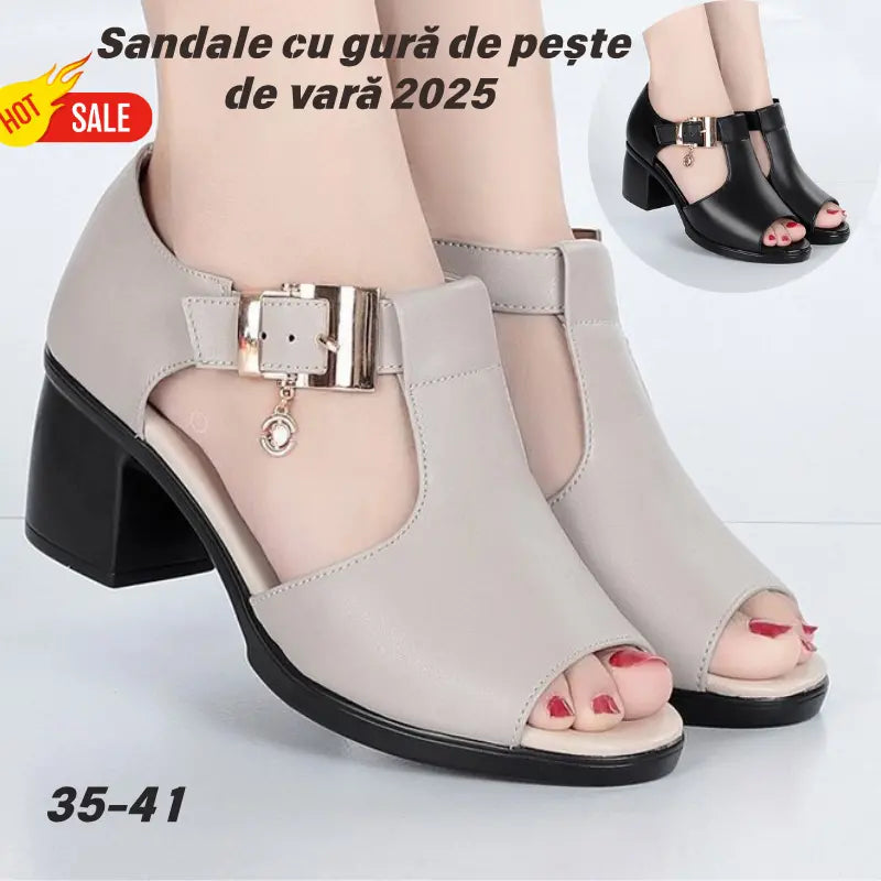 😍【Cumpărați 1, primiți 1 gratuit】 Sandale cu gură de pește de vară 2025