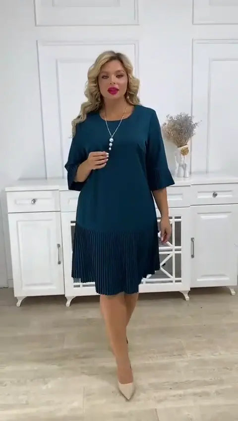 【Cumpărați 1 obțineți 1 gratuit】【S-5XL】 Rochie de culoare solidă cu temperament lejer și confortabil