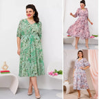 【🏆Produse noi, foarte bine vândute】🌸💥【S-5XL】Rochie elegantă nouă, cu imprimeu
