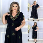 💥【Cumpărați 1 obțineți 1】💥【S-5XL】💃 2025 Rochie elegantă imprimată și brodată