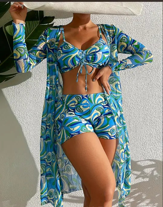 🔥✨【Cumpără 1 primești 1 gratis】2025👙 Noul costum de baie din trei piese de modă nouă, mai multe culori disponibile