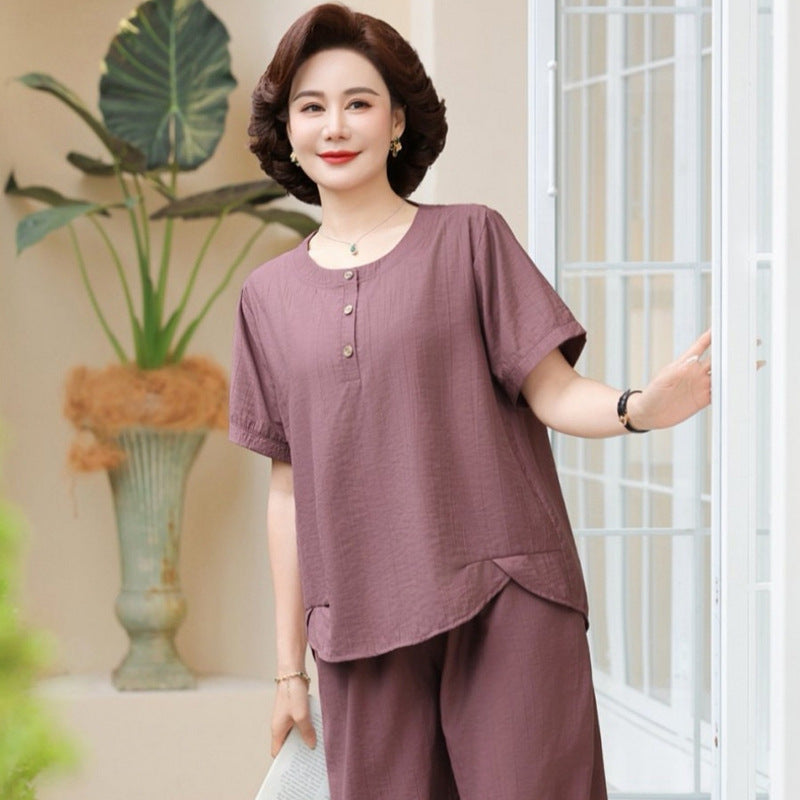 2026 Set de două piese în culoare uni (S - 7XL)