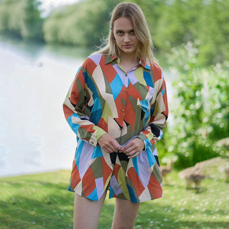 [Free Size]-2024- Noua cămașă cu imprimeu din bumbac leopard punct de plajă fustă de vacanță costum de protecție solară bikini acoperire costum de baie femei