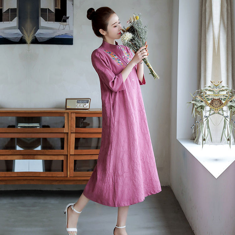 Rochie Lejeră de Vară cu Broderie Tradițională (S-5XL)
