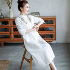 Rochie Lejeră de Vară cu Broderie Tradițională (S-5XL)