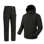 Set complet de echipament de drumeție pentru bărbați: Jachetă impermeabilă rezistentă (3 în 1) + pantaloni cargo (cadou) + tricou respirabil (cadou)