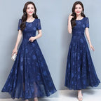 Rochie de Vară 2026 din Bumbac și In – Stil Etnic cu Broderie, Mărimi S-5XL
