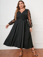 XL-4XL 2024 Rochie de damă largi cu mânecă lungă la modă