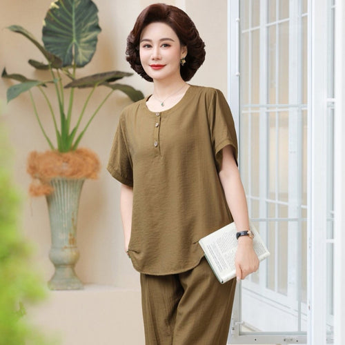 2026 Set de două piese în culoare uni (S - 7XL)