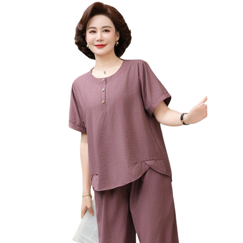 2026 Set de două piese în culoare uni (S - 7XL)