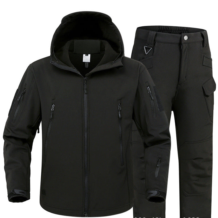 Set complet de echipament de drumeție pentru bărbați: Jachetă impermeabilă rezistentă (3 în 1) + pantaloni cargo (cadou) + tricou respirabil (cadou)