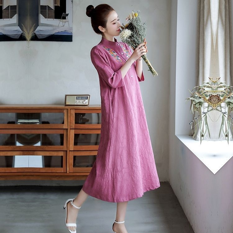 Rochie Lejeră de Vară cu Broderie Tradițională (S-5XL)