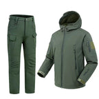 Set complet de echipament de drumeție pentru bărbați: Jachetă impermeabilă rezistentă (3 în 1) + pantaloni cargo (cadou) + tricou respirabil (cadou)