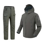Set complet de echipament de drumeție pentru bărbați: Jachetă impermeabilă rezistentă (3 în 1) + pantaloni cargo (cadou) + tricou respirabil (cadou)