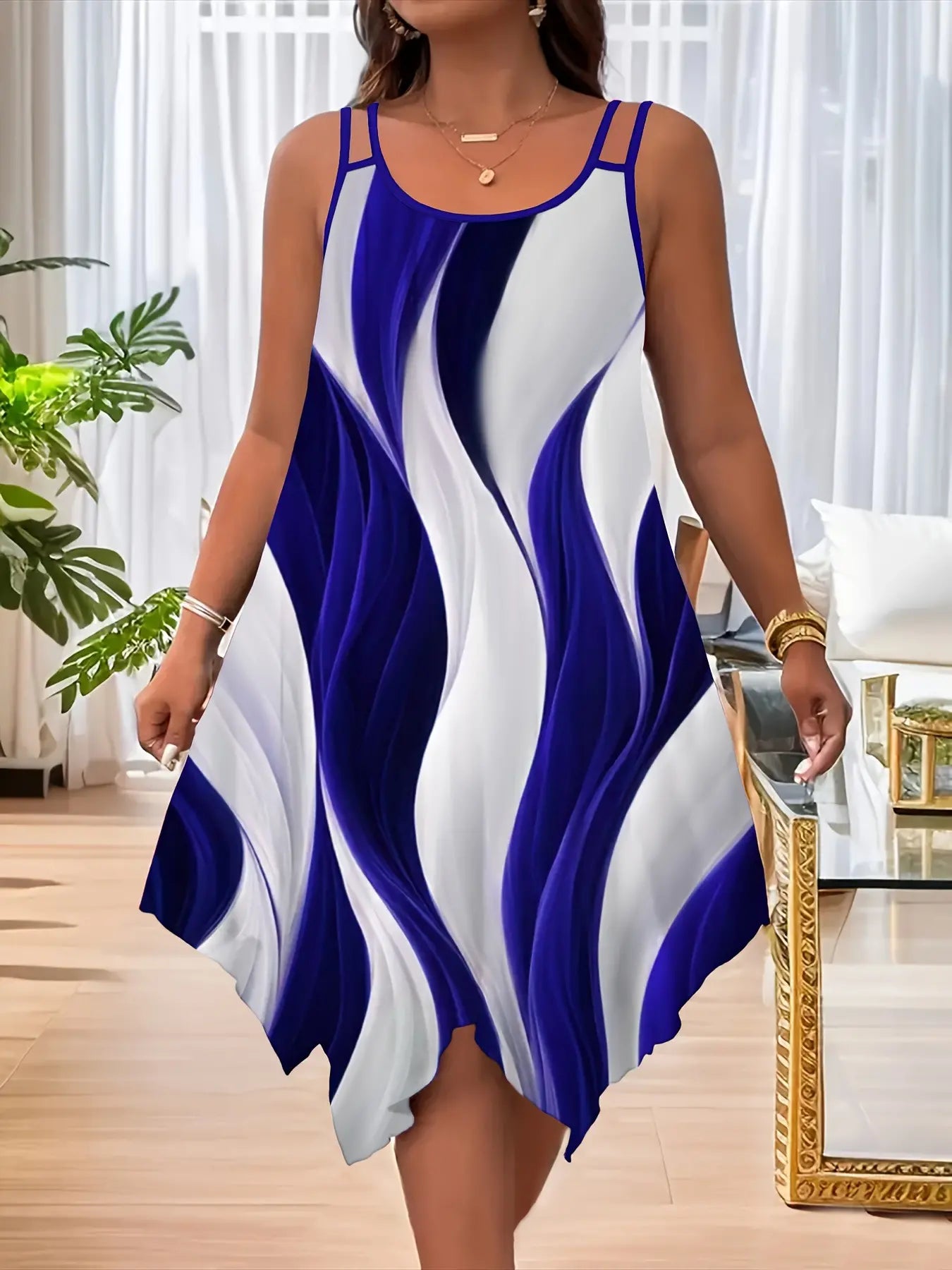 【Cumpărați 1 obțineți 1 gratuit】[XL~8XL]✨Rochie de vară cu tiv asimetric, mărime mare